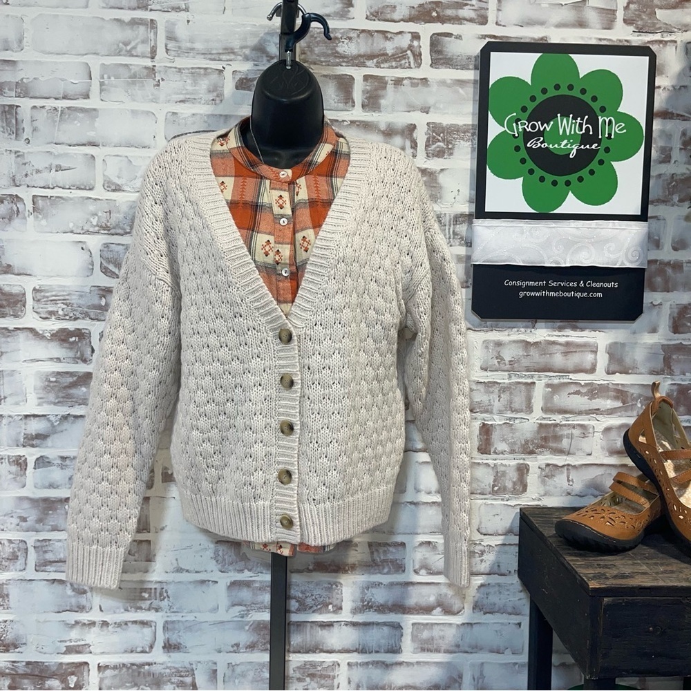 Sophie rue Cream Knit Cardigan Sweater XS